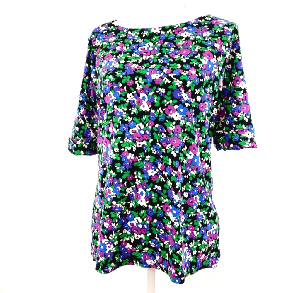 LAUREN RALPH LAUREN FLORAL PULLOVER TOP